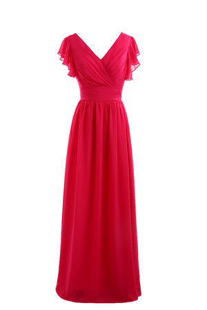 Robe de soirée romantique plissé sexy versicolor v encolure