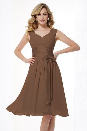 Robe demoiselle d'honneur plissage naturel fermeutre eclair avec fronce manche nulle