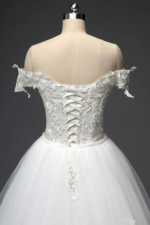 Robe de mariée fascinant traîne à démonter en satin naturel longue