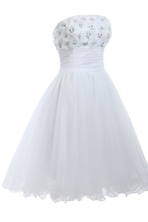 Robe de mariée versicolor de col bateau avec zip avec sans manches lache