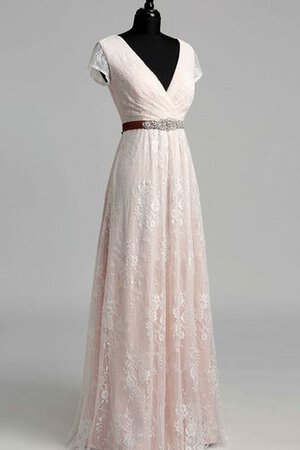 Robe de mariée décontracté plissage luxueux avec perle au bord de la mer