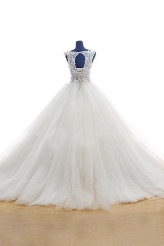 Robe de mariée cordon manche nulle de traîne mi-longue ligne a fermeutre eclair