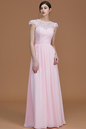 Robe demoiselle d'honneur naturel ligne a de princesse jusqu'au sol avec chiffon