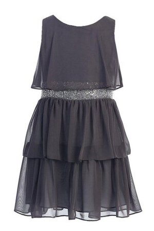 Robe cortège fille eclaté manche nulle a-ligne col u profond de tour de ceinture en haute