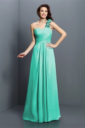 Robe demoiselle d'honneur longue de princesse avec zip avec chiffon manche nulle