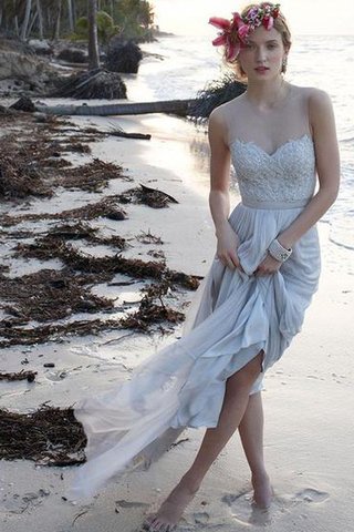 Robe de mariée plissage romantique ligne a avec chiffon boutonné