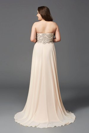 Robe de bal longue avec chiffon avec sans manches col en forme de cœur de princesse