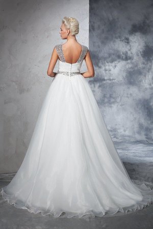 Robe de mariée longue ruché grandes bretelles de mode de bal manche nulle