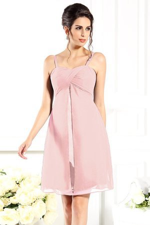 Robe demoiselle d'honneur bref de princesse avec chiffon bretelles spaghetti ligne a