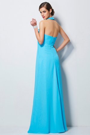 Robe de soirée longue avec perle avec chiffon longueur au niveau de sol maillot