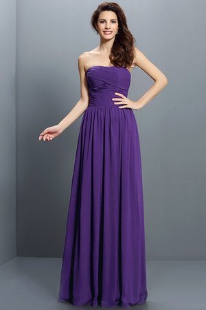 Robe demoiselle d'honneur plissage de bustier manche nulle de princesse en chiffon