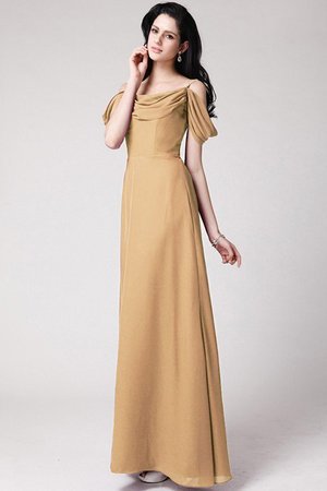 Robe demoiselle d'honneur plissage longue avec fronce avec sans manches avec zip