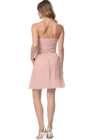 Robe demoiselle d'honneur avec chiffon a-ligne ruché croisade