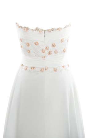 Robe de mariée eclaté intemporel romantique en dentelle avec perle