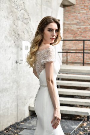 Robe de mariée avec perle en satin mode sexy longue