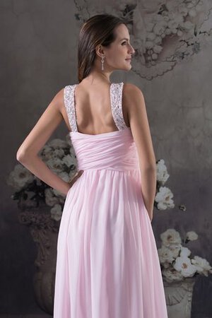 Robe de soirée plissé longue avec chiffon croisade avec perle