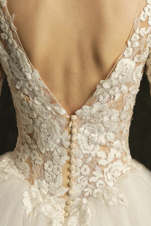 Robe de mariée de mode de bal avec fleurs avec bouton haute qualité salle interne