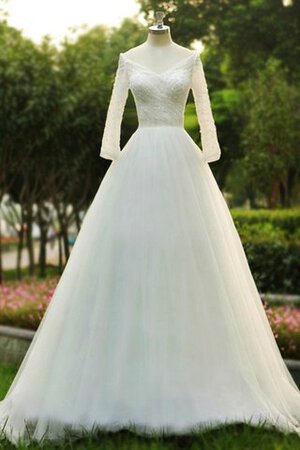 Robe de mariée plissé ruché avec perle de traîne courte v encolure