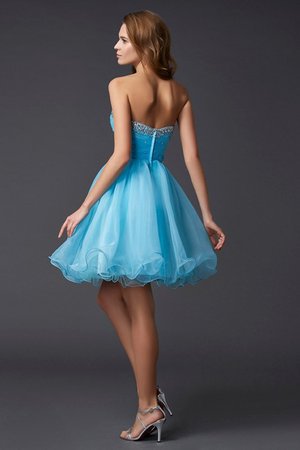 Robe fête de la rentrée courte avec perle en tulle de princesse manche nulle