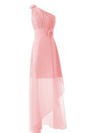 Robe demoiselle d'honneur plissage longueur à cheville manche nulle avec chiffon a-ligne