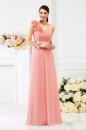 Robe demoiselle d'honneur longue avec fleurs de princesse ligne a en chiffon