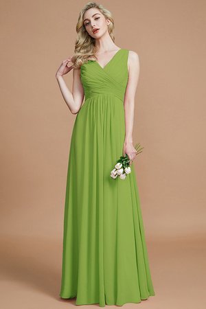 Robe demoiselle d'honneur fermeutre eclair manche nulle ruché ligne a avec chiffon