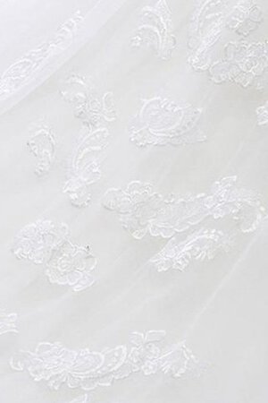 Robe de mariée naturel en tulle col en forme de cœur appliques avec décoration dentelle