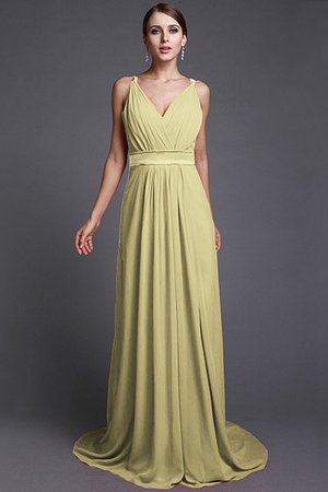 Robe demoiselle d'honneur naturel longue avec chiffon ligne a de lotus