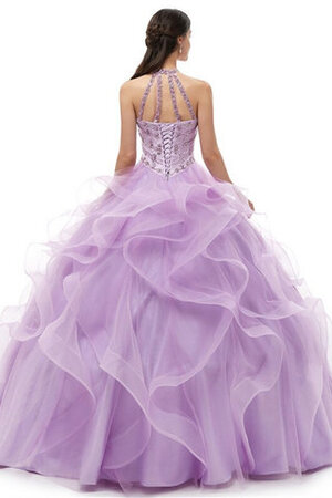 Robe de quinceanera splendide avec perle manche nulle classique sexy