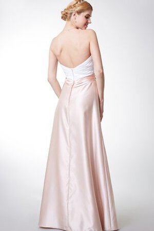 Robe demoiselle d'honneur longue facile col en forme de cœur ruché ligne a