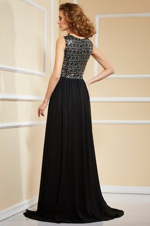 Robe de soirée longue brillant manche nulle elevé de traîne courte