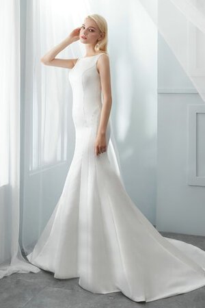 Robe de mariée décolleté dans le dos joli de traîne moyenne avec zip longue