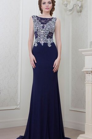 Robe de bal distinguee avec cristal en forme col u profond de traîne courte