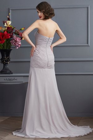 Robe de soirée longue avec chiffon de traîne courte de princesse avec perle