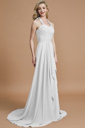 Robe demoiselle d'honneur ligne a de princesse manche nulle avec chiffon de dos nu