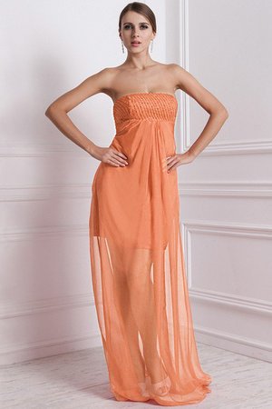 Robe demoiselle d'honneur longue fermeutre eclair de bustier avec perle de princesse