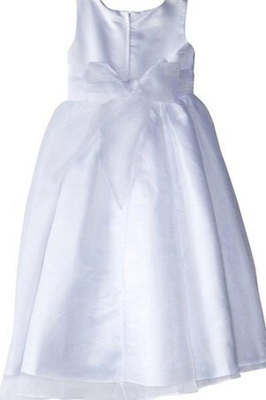 Robe cortège fille manche nulle avec nœud ligne a avec perle