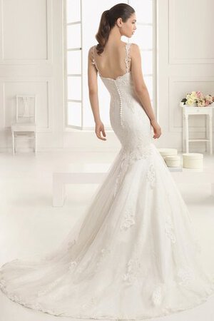 Robe de mariée longue sexy appliques longueru au niveau de sol en dentelle