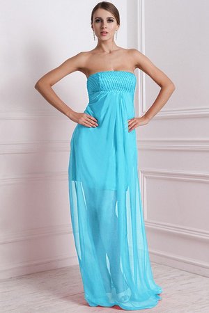 Robe demoiselle d'honneur longue fermeutre eclair de bustier avec perle de princesse