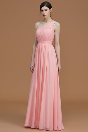 Robe demoiselle d'honneur ruché avec chiffon jusqu'au sol de princesse avec zip