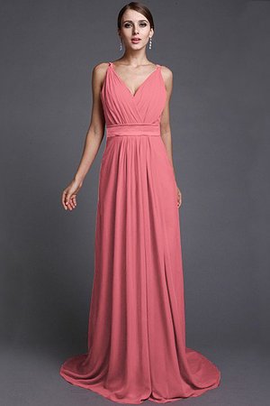 Robe demoiselle d'honneur naturel longue avec chiffon ligne a de lotus