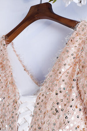 Robe de bal junoesque v encolure avec lacets formelle naturel