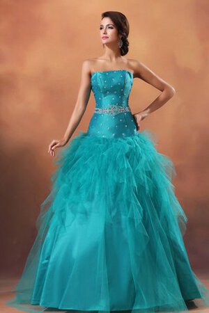 Robe de quinceanera de mode de bal ligne a avec perle de lotus de bustier