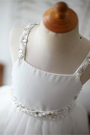 Robe cortège fille naturel de traîne courte ligne a de princesse avec fleurs