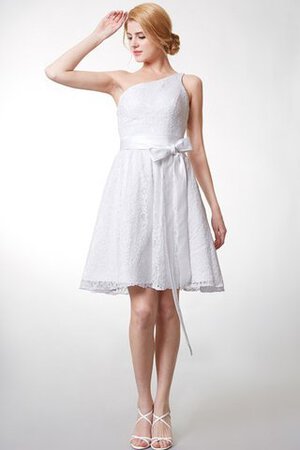 Robe de graduation romantique bref asymétrique ligne a avec ruban