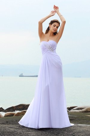 Robe de mariée longue cordon en chiffon en plage de col en cœur