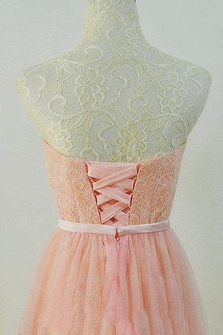 Robe de bal nature de col en cœur avec ruban ceinture cordon