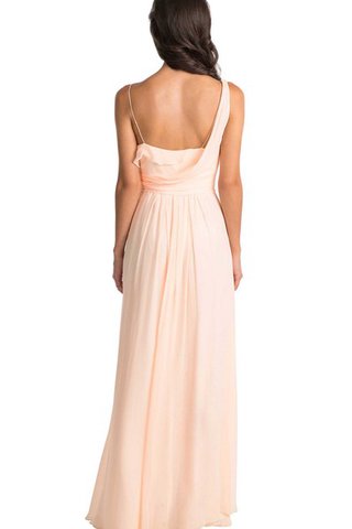 Robe demoiselle d'honneur nature romantique haut bas v encolure a-ligne