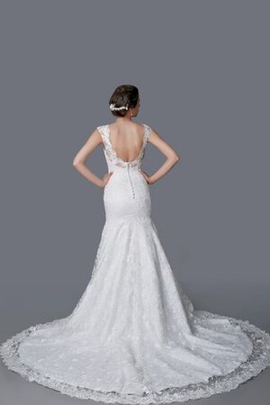 Robe de mariée facile grandiose avec décoration dentelle avec perle sans dos