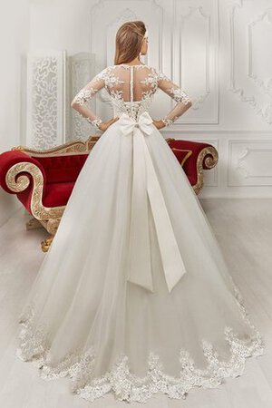 Robe de mariée intemporel sobre de traîne courte a-ligne appliques